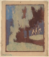 Chestnut Trees in Moonlight
