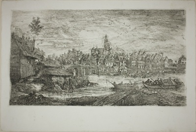 City with Stone Bridge