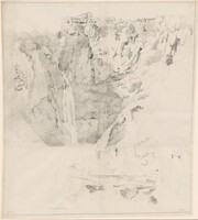 Cliffs with a Waterfall at Tivoli
