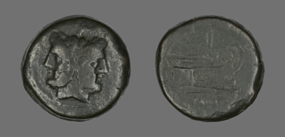 Coin Depicting a Janiform head