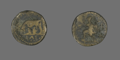 Coin Depicting a She-Wolf Nursing Romulus and Remus
