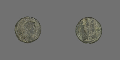 Coin Portraying Emperor Constans or Emperor Constantius II
