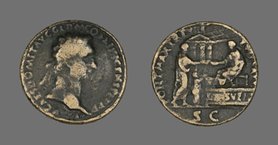 Coin Portraying Emperor Domitian