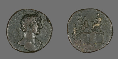 Coin Portraying Emperor Hadrian