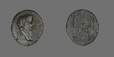 Coin Portraying Emperor Tiberius