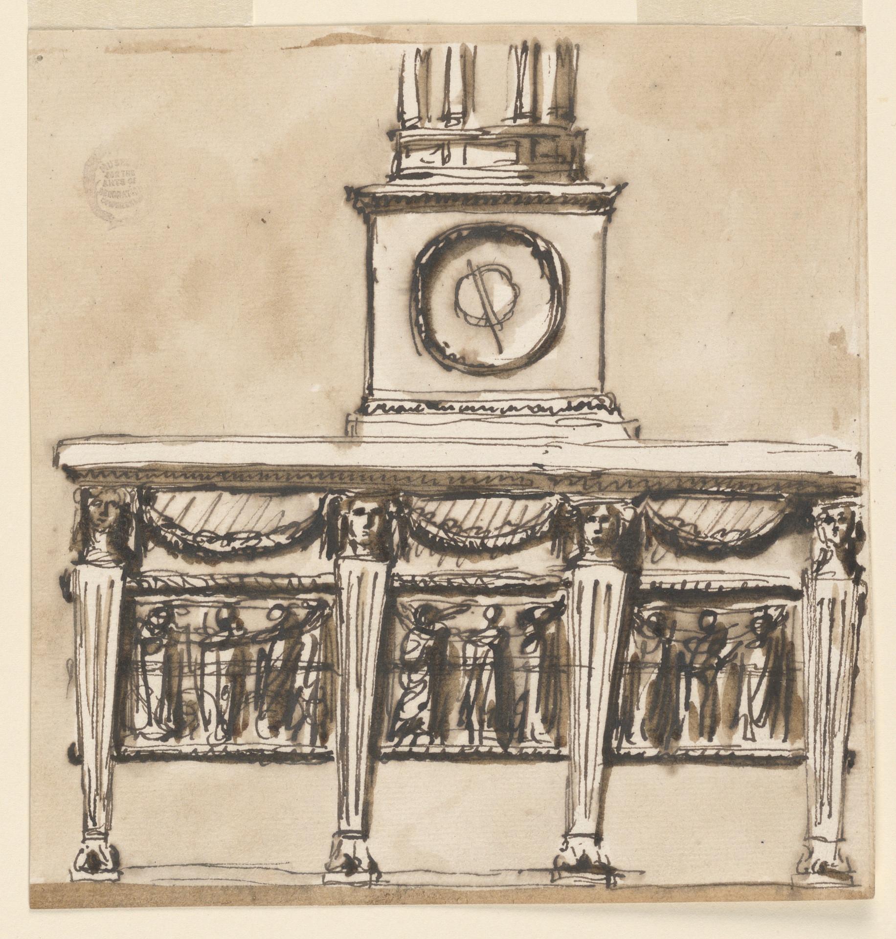 Console Table with Clock