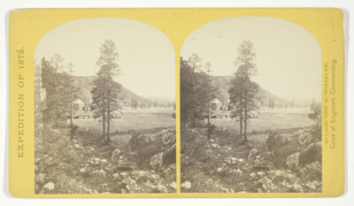 Cooley's Ranch, 10 miles east of Camp Apache, Arizona. A characteristic mountain "Park" and Apache Indian Farm. Here the Apaches grow corn, wheat and a few vegetables, No. 32 from the series "Geographical Explorations and Surveys West of the 100th Meridian"
