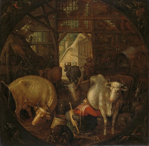 Cows in a stable; witches in the four corners