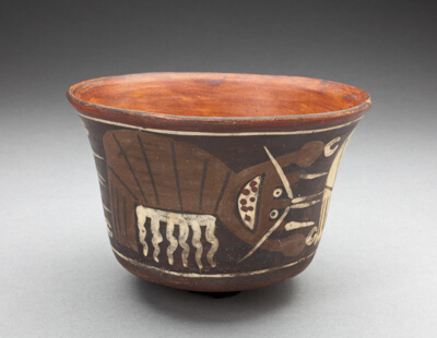 Cup Depicting Lobster or Crawfish