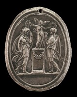 Cupid Crowning Two Lovers