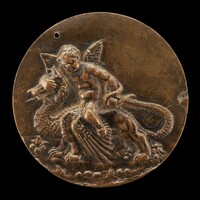 Cupid Riding on a Dragon