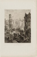 Démolitions pour le percement du Boulevard Saint-Germain (Demolitions for the Construction of the Boulevard St. Germain, Paris)