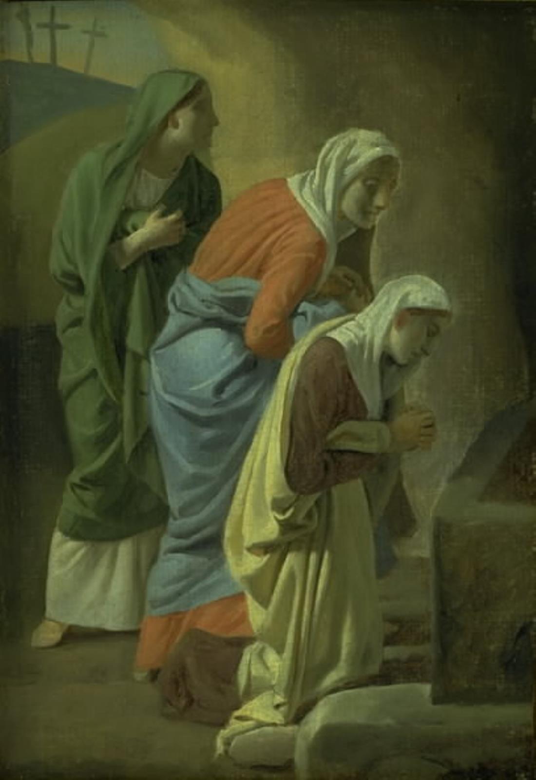 De tre kvinder ved Kristi grav. Skitse