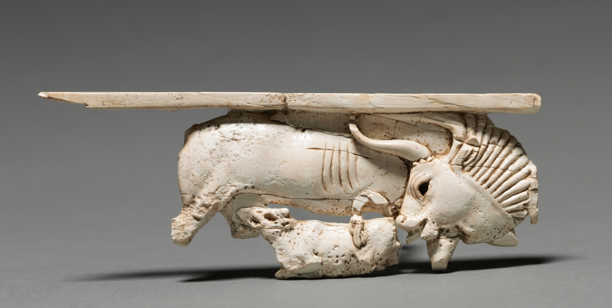 Decorative Plaque: Cow Nursing Its Calf