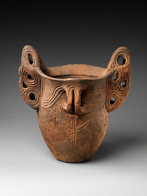 Deep Vessel with Decorative Handles