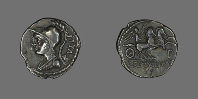 Denarius (Coin) Depicting the Goddess Minerva