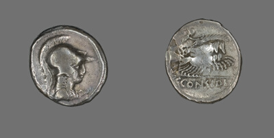Denarius (Coin) Depicting the Goddess Minerva