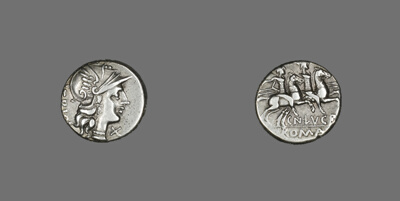 Denarius (Coin) Depicting the Goddess Roma