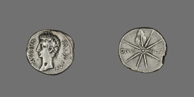 Denarius (Coin) Portraying Emperor Augustus