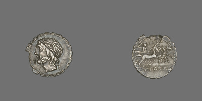 Denarius Serratus (Coin) Depicting the God Saturn