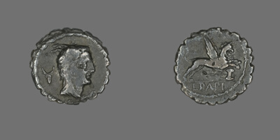 Denarius Serratus (Coin) Depicting the Goddess Juno Sospita