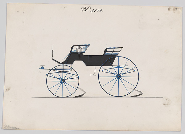 Design for 4 seat Phaeton, no top, no. 3110