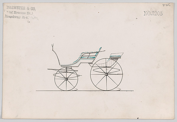 Design for 4 seat Phaeton, no top, no. 3205