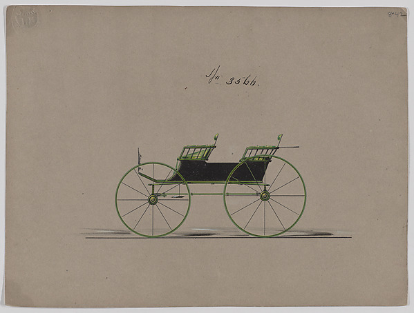 Design for 4 seat Phaeton, no top, no. 3566