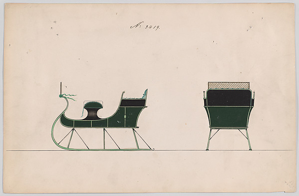 Design for 4 Seat Sleigh, no. 3419