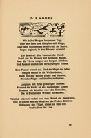 Die Vögel (The Birds) (headpiece, page 45) from Georg Heym: Umbra Vitae (Georg Heym: The Shadow of Life)