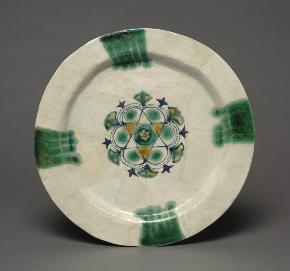 Dish with Splashes of Green