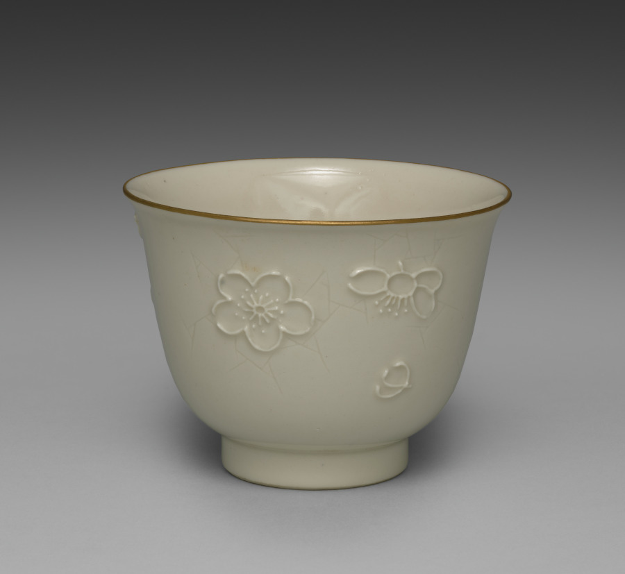 Drinking Cup from Dining Set with Plum Blossoms and Cracked-Ice