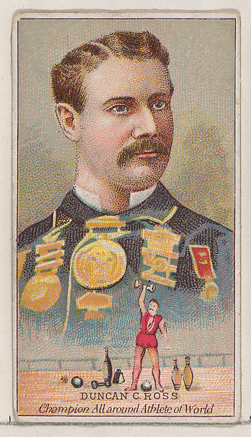 Duncan C. Ross, Champion All Around Athlete of the World, from the Champions of Games and Sports series (N184, Type 2) issued by W.S. Kimball & Co.