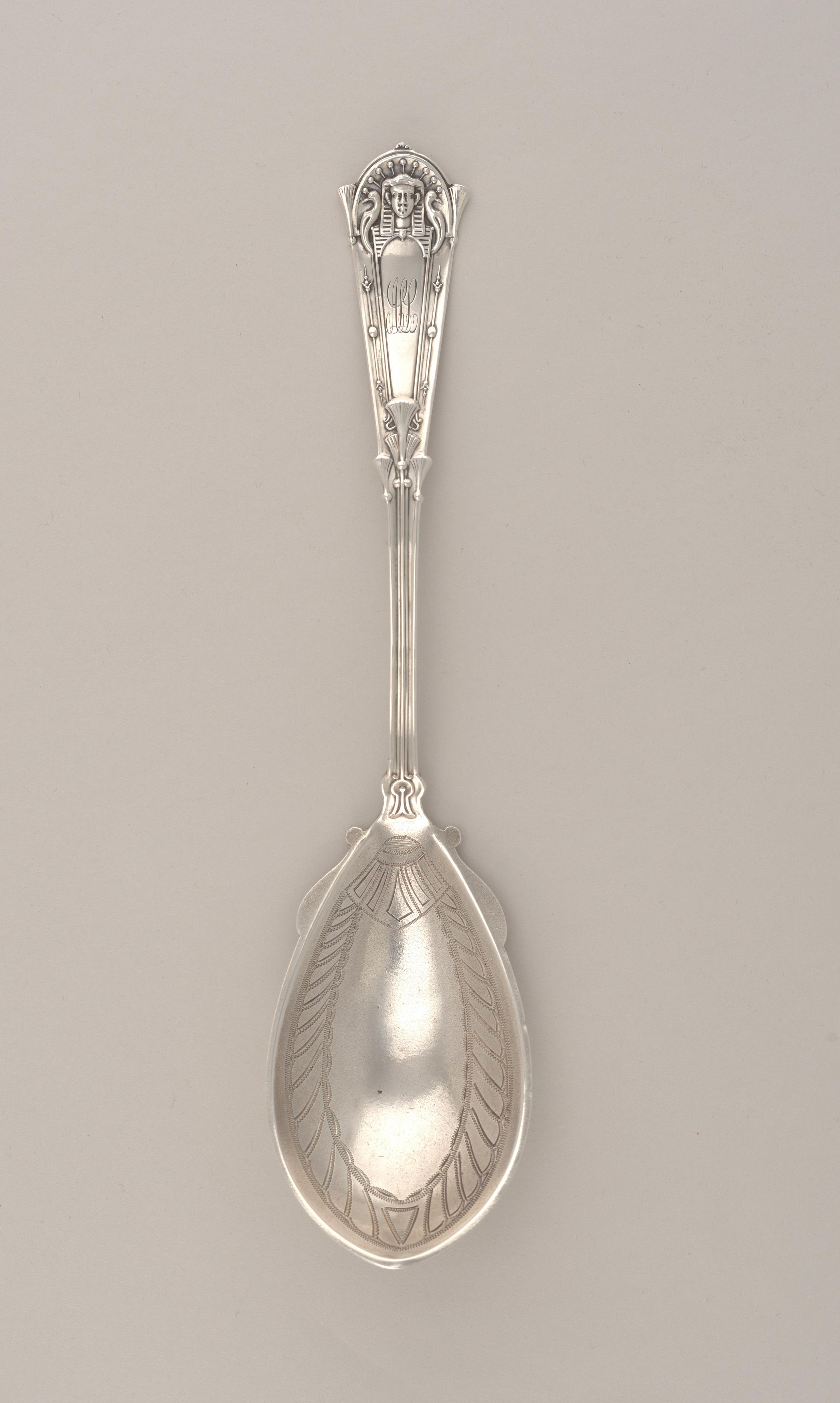 'Egyptian' Pattern Berry Spoon