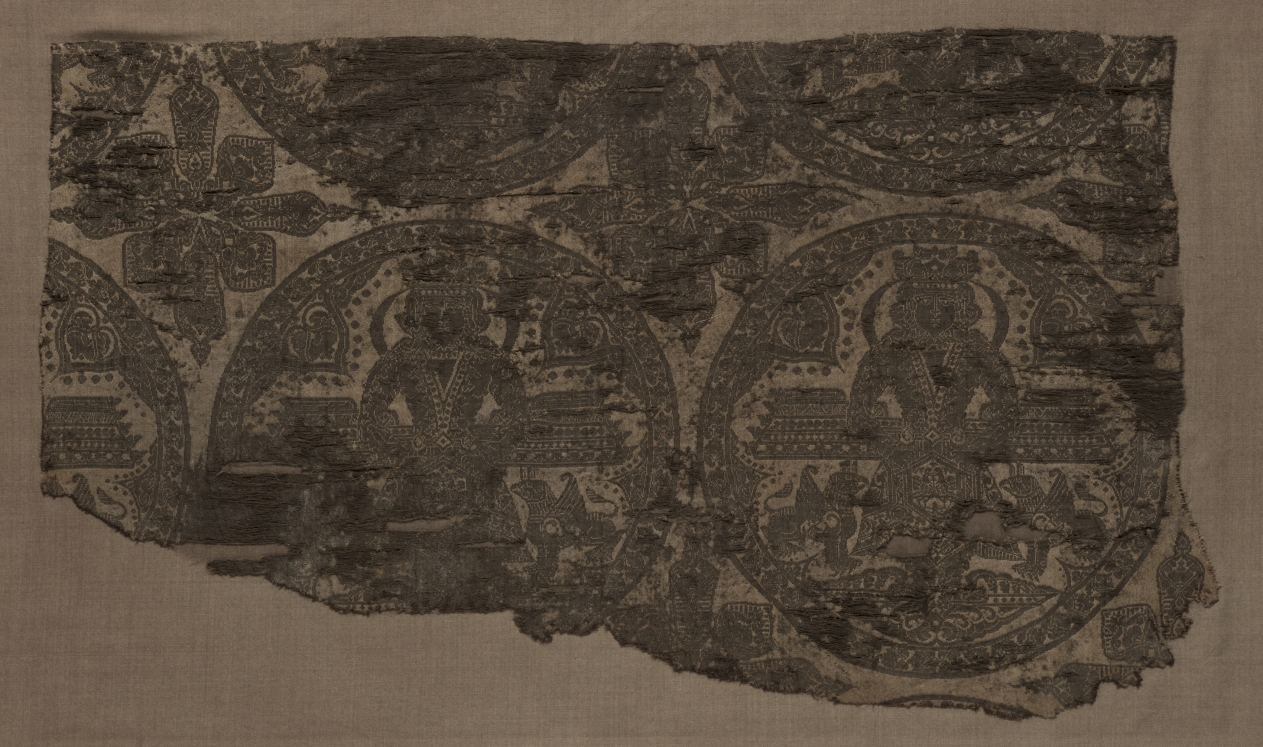 Enthroned King Flanked by Griffins