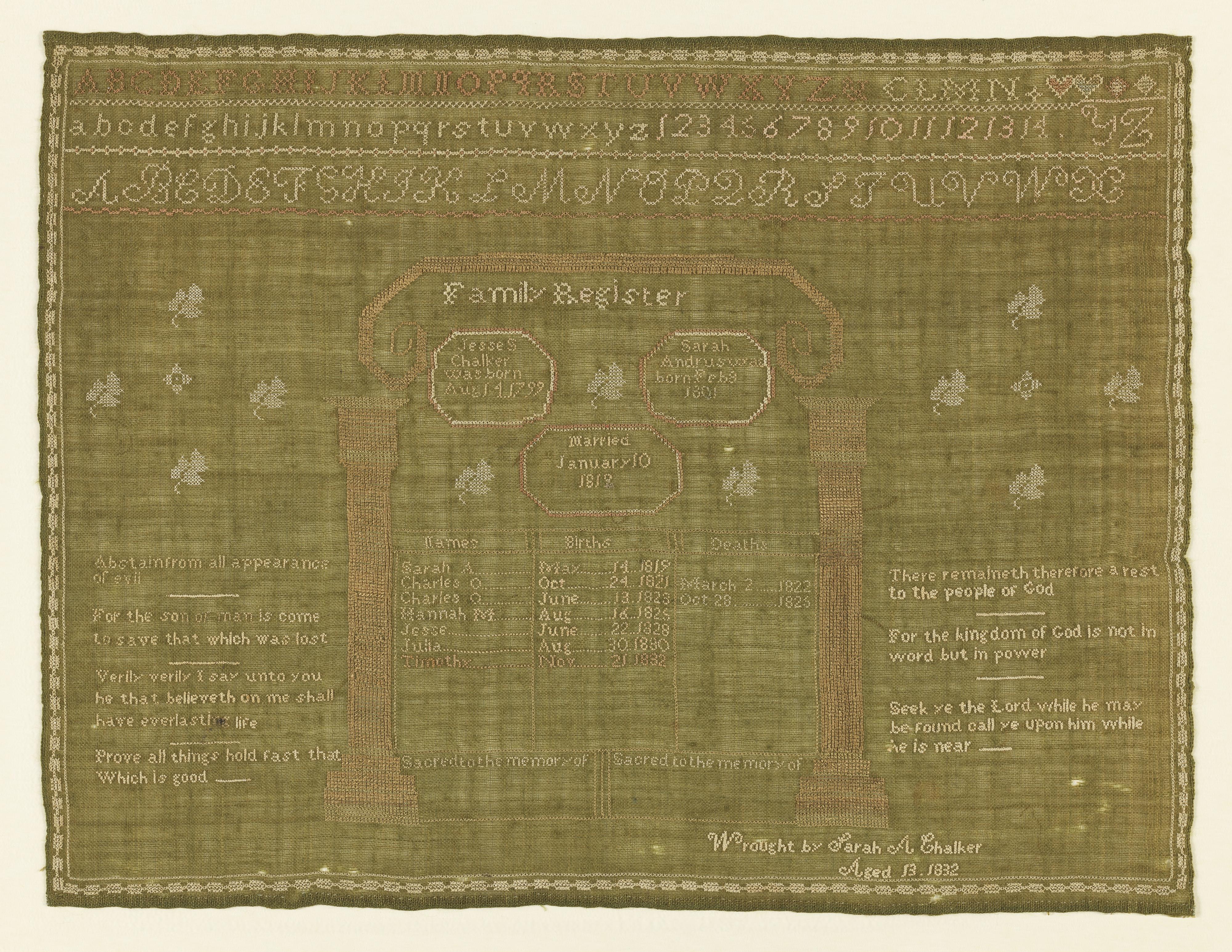 Family register sampler