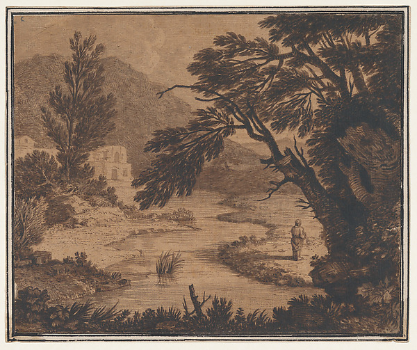 Figure in a classical landscape
