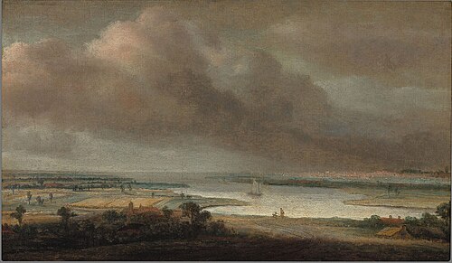 Flat Landscape with a Broad River