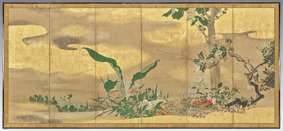 Flowers and Trees of the Four Seasons (right screen)