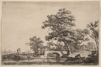 Four Men on a Stone Bridge