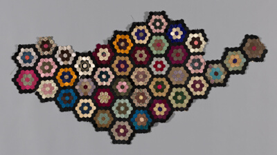 Fragment from a Mosaic or Honeycomb Quilt