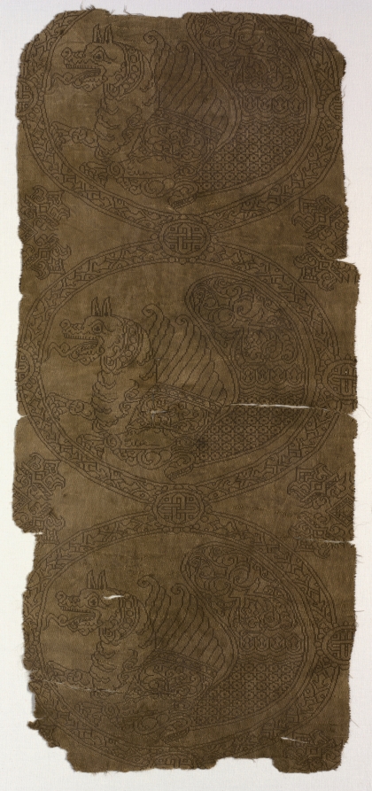 Fragment with Senmurvs