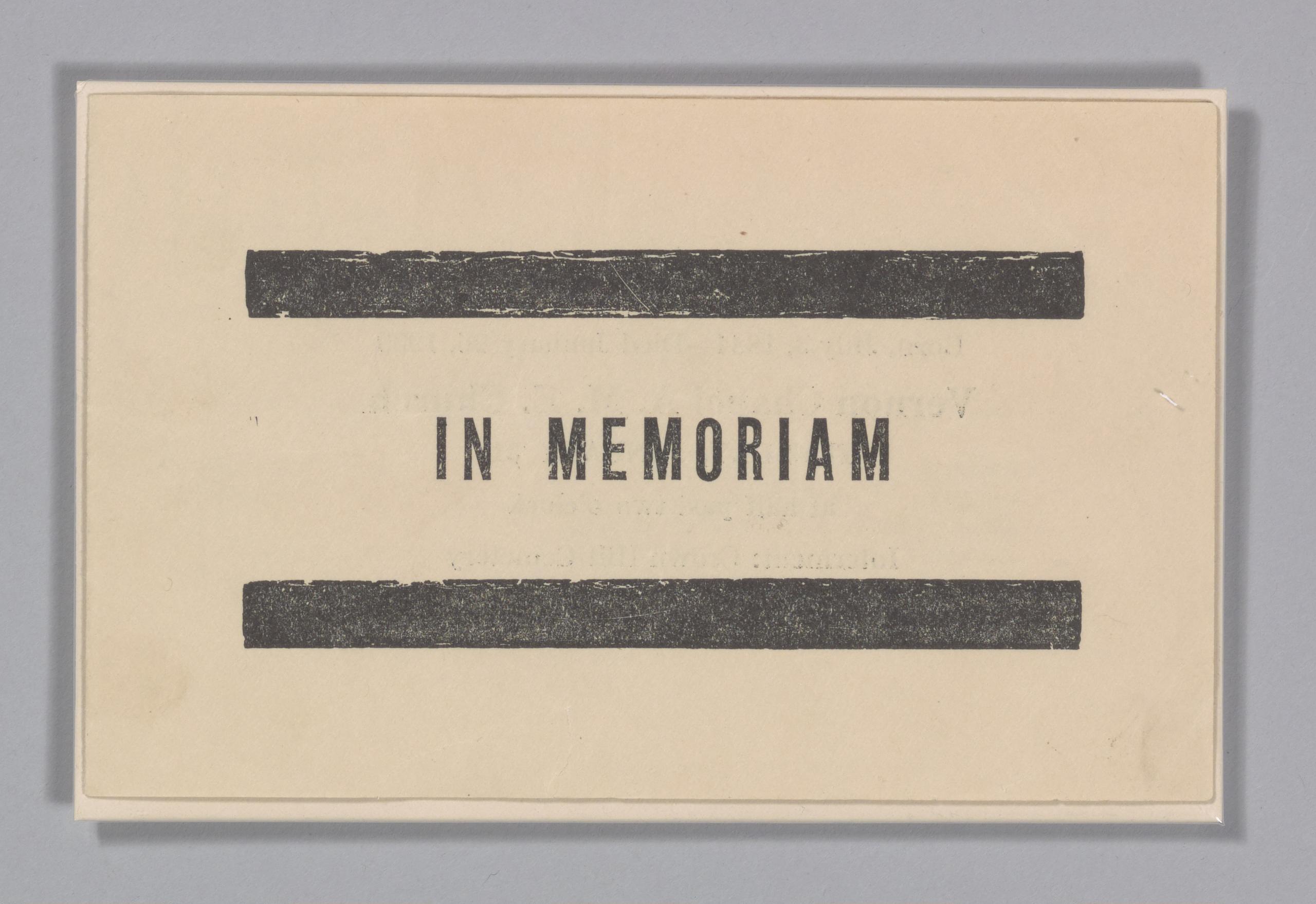 Funeral program for John Wesley Williams