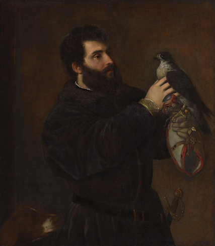 Giorgio Cornaro with a Falcon
