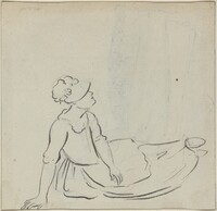 Girl with a Bonnet Reclining [verso]