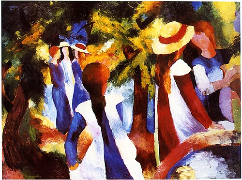 Girls under Trees