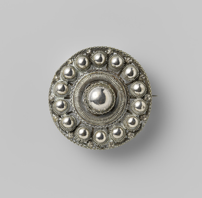 Goese knop van zilver