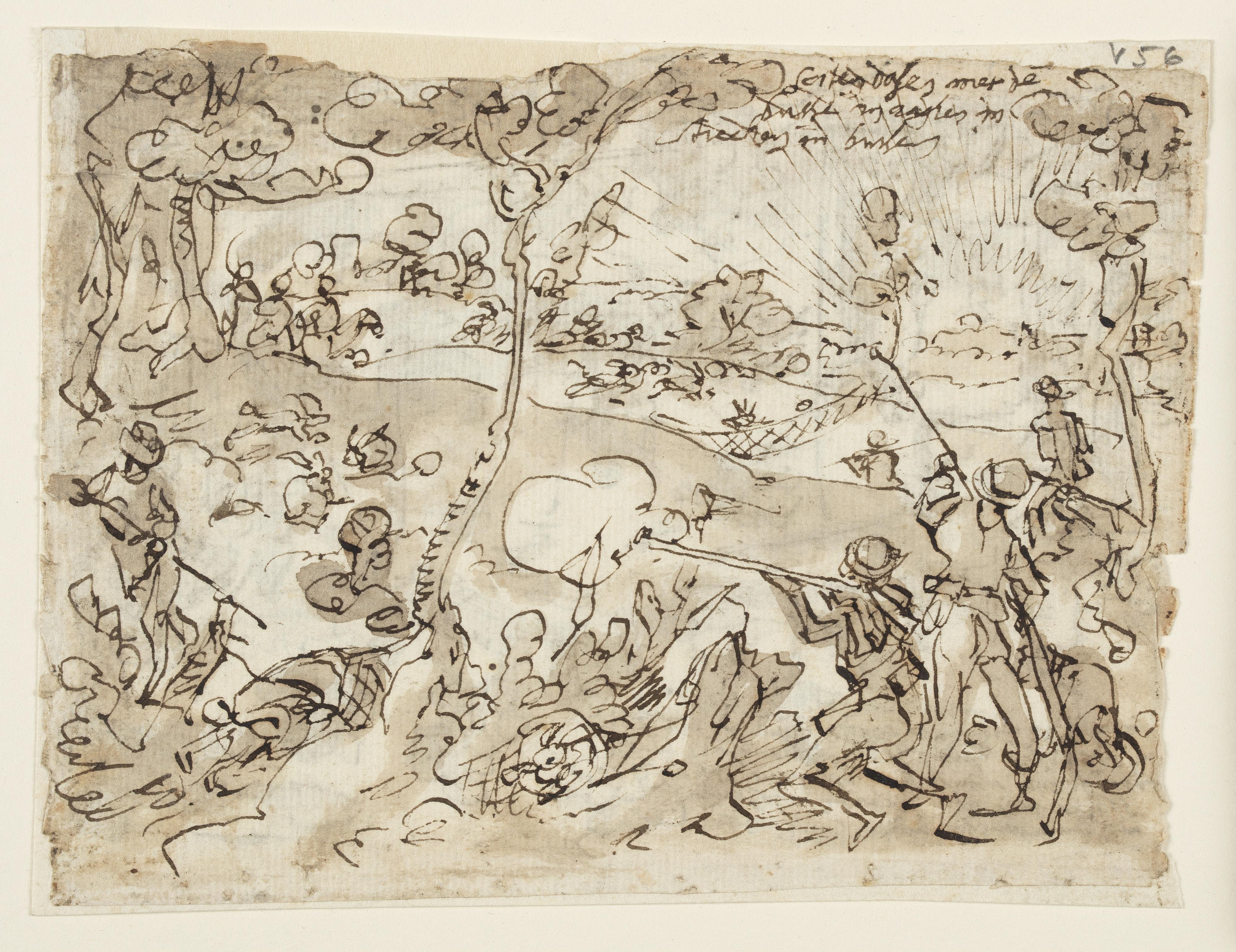 Hare Hunt with Nets and Guns