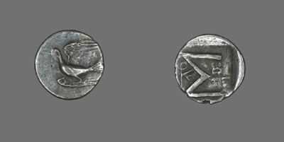 Hemidrachm (Coin) Depicting a Dove