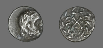 Hemidrachm (Coin) Depicting the God Zeus Amarios